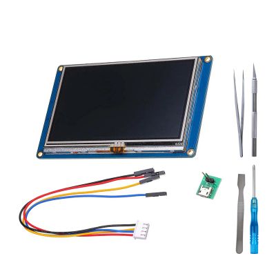 JayTong Nextion Display 4.3" NX4827T043 4.3inch Resistive Touch Screen Panel 480X272 UART HMI Intelligent LCD Display Module Replacement for Arduino Raspberry Pi with Tools