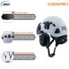 LOHASPRO Arborist Forestry Helmet Safety Hard Hat with Visor and Ear Muffs for Tree Service Logging Cutting Wood Chainsaw Helmet Garden Work Trimming Mowing(P91 White+Smoked Visor+Earmuff) view 4