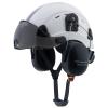 Hard Hat Safety Helmet with Visor and Ear Muffs,LOHASPRO Arborist Forestry Helmet Garden Tree Cutting Logging Wood Chopping Chainsaw Work Construction Hardhat(L91 White+Smoked Visor+Earmuff) view 1