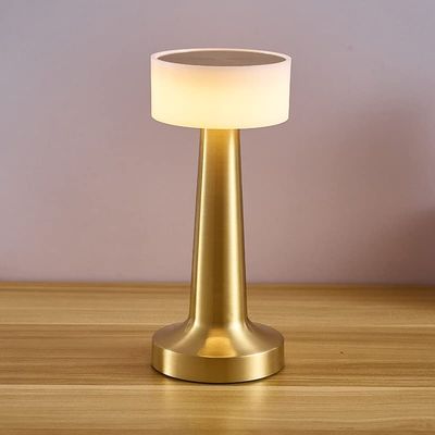 Leroxo Portable LED Table Lamp,3 Color Touch Control Rechargeable Lamp,3-Levels Brightness Room Decor Desk Lamp,Bedside Lamp,Night Light for Kids Nursery, Nightstand Lamp,Dining Room Lamp (Gold)