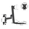 TOMYEUS Monitor Arm Wall Mounted Monitor Stand, Industrial Equipment Monitor Stand with Foldable Keyboard Tray, Adjustable Sit-Stand Workstation, VESA 75x75,100x100mm Monitor Stand view 2