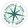 Tallulah Falls Georgia 2-Inch Vinyl Decal Sticker Latitude Longitude Compass Design view 1