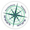 Harrisonburg Virginia 2-Inch Vinyl Decal Sticker Latitude Longitude Compass Design view 1