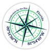 Lauderdale-by-The-Sea Florida 2-Inch Vinyl Decal Sticker Latitude Longitude Compass Design view 1