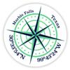 Marble Falls Texas 2-Inch Vinyl Decal Sticker Latitude Longitude Compass Design view 1