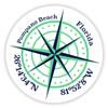 Pompano Beach Florida 2-Inch Vinyl Decal Sticker Latitude Longitude Compass Design view 1