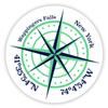 Wappingers Falls New York 2-Inch Vinyl Decal Sticker Latitude Longitude Compass Design view 1