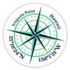 Iroquois Point Hawaii 2-Inch Vinyl Decal Sticker Latitude Longitude Compass Design view 1