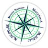 Mount Rainier Maryland 2-Inch Vinyl Decal Sticker Latitude Longitude Compass Design view 1