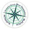 Hampton Beach New Hampshire 2-Inch Vinyl Decal Sticker Latitude Longitude Compass Design view 1