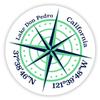 Lake Don Pedro California 2-Inch Vinyl Decal Sticker Latitude Longitude Compass Design view 1