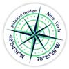Palatine Bridge New York 2-Inch Vinyl Decal Sticker Latitude Longitude Compass Design view 1