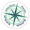 Indian Shores Florida 2-Inch Vinyl Decal Sticker Latitude Longitude Compass Design view 1