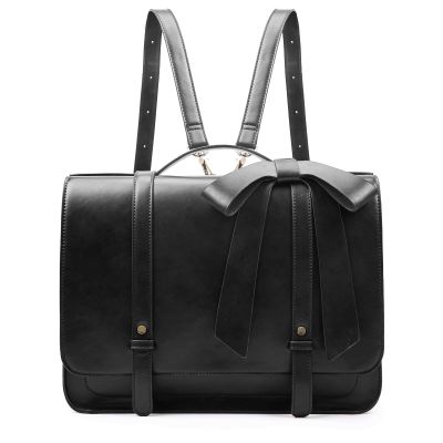 ECOSUSI Briefcase for Women Messenger Backpack PU Leather 14 inch Laptop Bag Satchel Computer Bag for College Business Travel