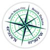 North Sioux City South Dakota 2-Inch Vinyl Decal Sticker Latitude Longitude Compass Design view 1