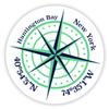 Huntington Bay New York 2-Inch Vinyl Decal Sticker Latitude Longitude Compass Design view 1