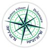 Rodney Village Delaware 2-Inch Vinyl Decal Sticker Latitude Longitude Compass Design view 1
