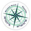 Miramar Beach Florida 2-Inch Vinyl Decal Sticker Latitude Longitude Compass Design view 1