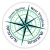 Green Spring West Virginia 2-Inch Vinyl Decal Sticker Latitude Longitude Compass Design view 1