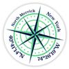 North Merrick New York 2-Inch Vinyl Decal Sticker Latitude Longitude Compass Design view 1