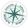 Painted Hills Indiana 2-Inch Vinyl Decal Sticker Latitude Longitude Compass Design view 1