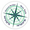 Natural Bridge New York 2-Inch Vinyl Decal Sticker Latitude Longitude Compass Design view 1
