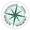 Heber-Overgaard Arizona 2-Inch Vinyl Decal Sticker Latitude Longitude Compass Design view 1