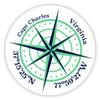 Cape Charles Virginia 2-Inch Vinyl Decal Sticker Latitude Longitude Compass Design view 1