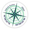 Liberty Center Ohio 2-Inch Vinyl Decal Sticker Latitude Longitude Compass Design view 1