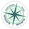 Airport Heights Texas 2-Inch Vinyl Decal Sticker Latitude Longitude Compass Design view 1