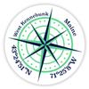 West Kennebunk Maine 2-Inch Vinyl Decal Sticker Latitude Longitude Compass Design view 1
