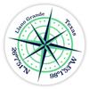 Llano Grande Texas 2-Inch Vinyl Decal Sticker Latitude Longitude Compass Design view 1
