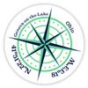 Geneva-on-The-Lake Ohio 2-Inch Vinyl Decal Sticker Latitude Longitude Compass Design view 1