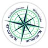 Richland Center Wisconsin 2-Inch Vinyl Decal Sticker Latitude Longitude Compass Design view 1