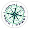 Rolling Prairie Indiana 2-Inch Vinyl Decal Sticker Latitude Longitude Compass Design view 1
