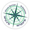 Siloam Springs Arkansas 2-Inch Vinyl Decal Sticker Latitude Longitude Compass Design view 1
