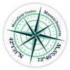 Mansfield Center Massachusetts 2-Inch Vinyl Decal Sticker Latitude Longitude Compass Design view 1