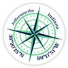 Jeffersonville Indiana 2-Inch Vinyl Decal Sticker Latitude Longitude Compass Design view 1