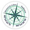 Shamrock Lakes Indiana 2-Inch Vinyl Decal Sticker Latitude Longitude Compass Design view 1