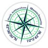 South Ashburnham Massachusetts 2-Inch Vinyl Decal Sticker Latitude Longitude Compass Design view 1