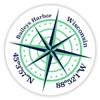Baileys Harbor Wisconsin 2-Inch Vinyl Decal Sticker Latitude Longitude Compass Design view 1