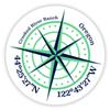 Crooked River Ranch Oregon 2-Inch Vinyl Decal Sticker Latitude Longitude Compass Design view 1
