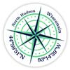 North Hudson Wisconsin 2-Inch Vinyl Decal Sticker Latitude Longitude Compass Design view 1