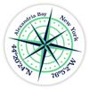 Alexandria Bay New York 2-Inch Vinyl Decal Sticker Latitude Longitude Compass Design view 1