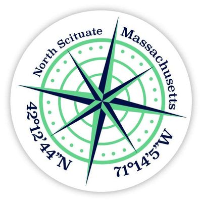 North Scituate Massachusetts 2-Inch Vinyl Decal Sticker Latitude Longitude Compass Design