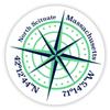 North Scituate Massachusetts 2-Inch Vinyl Decal Sticker Latitude Longitude Compass Design view 1