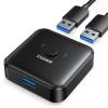 iDsonix USB 3.0 Switch 1 in 2 Out(2 in 1 Out) Bi-Directional, USB Switch 2 Computers Share 1 Device for Printer,Scanner,Keyboard, USB Sharing Switch with 2pcs A to A 3.3ft Cables view 1