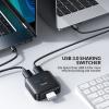 iDsonix USB 3.0 Switch 1 in 2 Out(2 in 1 Out) Bi-Directional, USB Switch 2 Computers Share 1 Device for Printer,Scanner,Keyboard, USB Sharing Switch with 2pcs A to A 3.3ft Cables view 2
