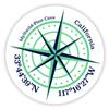 Idyllwild-Pine Cove California 2-Inch Vinyl Decal Sticker Latitude Longitude Compass Design view 1