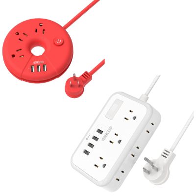 5 ft Long Cord Power Strip Bundle, NTONPOWER 6 Outlets 4 USB 5 ft Flat Plug Extension Cord Power Strip, Power Strip with 3 Outlets 3 USB 5 Ft Extension Cord Travel Power Strip